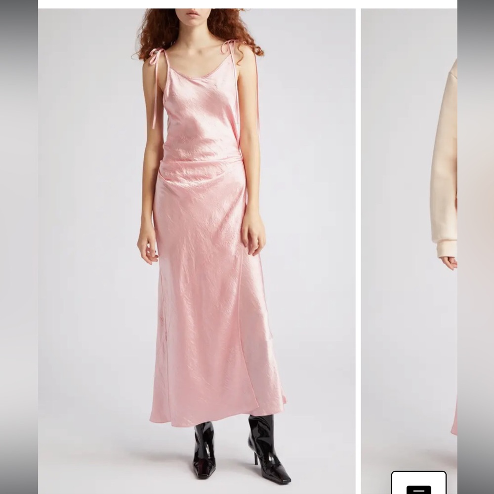 NWOT Acne Studios Dayla Textured Satin Dress Size 36